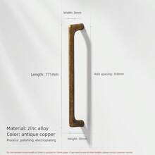 1 Pc Zinc Alloy Modern Minimalist American Imitation Gold/Bronze Color Handle Is Suitable For Drawers, Bedside Tables, Storage Cabinets, Wardrobes, Cabinet Door Handles, And Furniture Hardware Accessories