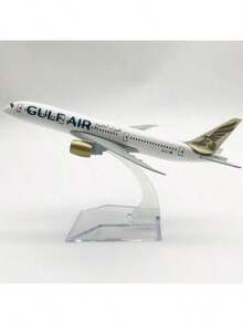 2025年新款17厘米海湾航空飞机模型，压铸金属飞机模型，适合收藏和飞机模型爱好者，礼物 - 灰色 - 查看 1