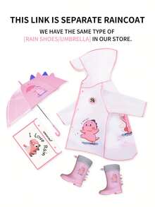 Kids Hooded Raincoat - EVA Lightweight Breathable Poncho, Cartoon Fun Loose Design, All-Season Rainy Outdoor Daily, Easy Wash - Multicolor - View 4