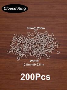 100-200 chiếc/lô Vòng nối kín bằng thép không gỉ dùng làm đồ trang sức, vòng đơn, phụ kiện làm khuyên tai, vòng tay, dây chuyền, móc khóa. - Vòng miệng kín - Xem 16