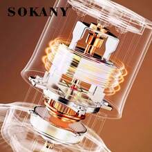 SOKANY 06025 家用绞肉机，300W 纯铜电机，0.7L 加厚玻璃碗，S 型四刀片设计，双速智能开关，可绞肉/切菜/蒜蓉，短轴设计，易于清洁，多功能家用助手 - 日規A型插(100V) - 查看 6