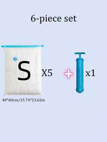 6/3/1pcs Minimalist Vacuum Compression Bags, Clear Airtight Storage Bags For Clothes, Bedding, Pants, Socks, Sweaters, Suitable For Home Closet, Wardrobe, Travel Luggage, Back To School, Halloween Costume Storage, Christmas Outfit Organization, Holiday Gifts