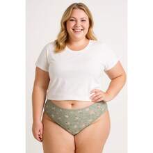 Kit com 5 Calcinhas Tangão Plus Size Algodão Conforto Tanga Básica Cotton Feminina Extra Grande - Multicolorido - Visão 3