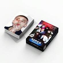 92张KPOP (SKZ)<Karma>照片卡和贴纸套装，高清LOMO明星卡和“5星”专辑收藏，方车、N、、Know、彰彬、Fe、Lix、昇玟、I.N粉丝应援收藏品，流行音乐周边，生日和节日粉丝礼物 - 玩具小卡 - 查看 6