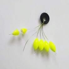 Topline Tackle 3 Packungen mit je 6 Stück ovale Angelflöße, Angelhaken Bohnen, selbsteinstellende zweifarbige Olive Bojen, große zylindrische sichtbare Fischflöße, Karpfen Angelstopfen