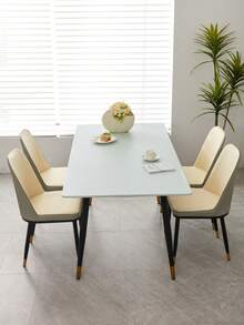 1 Stück wasserdichte Tischdecke, einfarbig, ölfest, luxuriös, für Esszimmertisch, Couchtisch, Schreibtisch, staubdicht, für den Hausgebrauch, orangefarbene Tischdecke - Babyblau - Übersicht 5