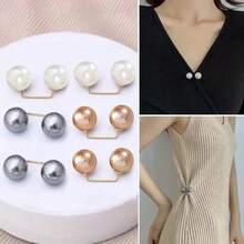 2pcs Pearl Jeans Ankle Clip, Chest Anti Light Needle, Anti Stepping Slipper Buckle, Pants Length Adjuster - Multicolor - View 23