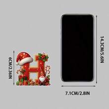 1pc 2D Flat Acrylic Christmas-Themed Decorative Hanging Ornaments, Christmas 26 English Letter Decorative Hanging Ornaments, Christmas Keychains, Schoolbags And Christmas Tree Decorative Hanging Ornaments, Christmas Car Hanging Ornaments - No Electricity Required - Are Perfect Gifts For Christmas, Thanksgiving, New Year, Birthday And St. Patrick's Day Home Decor Christmas Decorations Room Decor