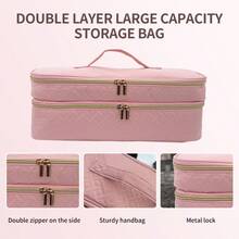 Shark Flex Style Portable Bag, Shark Hairdryer Portable Double-Layer Storage Bag, Double-Layer Partition Large Capacity Zipper Closure, Fashion Minimalist Style, Hairdryer Portable Travel Storage Bag, Necessary For Home Salon Stylists | Recommended Holiday Birthday Gift, Waterproof And Scratch-Resistant, Portable Handle, Internal Fixing Strap, Universal Design, Multi-Function Accessory Compartment, Christmas, New Year, Valentine's Day Gift, Travel Companion