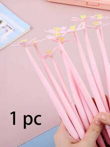 20/10/1pc 创意软凝胶笔 - 美丽的樱花风格，轻巧清新，可爱的花形，适合学生考试和签名，可爱的樱花凝胶笔 - 柔软防滑樱花设计，红色和粉色美学桌面装饰，适用于日记、礼品包装和办公用品，书写笔，花卉图案笔，流畅的书写工具 - 彩色 - 查看 11