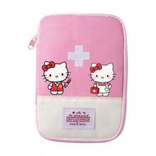 Sanrio 1pc Embroidered Detail Medicine Storage Bag, Outdoor Camping Hiking And Home First Aid Kit, Essential Survival Gear Home And Outdoor (Accessories Not Included) Medicine Bag Medicine Organizer For Travel For Outdoor Portable Travel Essentials First Aid Bag