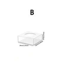 Square Acrylic Cake Stand, Transparent Cupcake Display Holder With Cover, Suitable For Wedding, Birthday Party, Dessert Table, Non-Electric - Clear - View 8