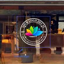 Customized Vinyl Transparent Glass Stickers For Shopping Malls, Offices, And Store Floors To Windows, Suitable For Glass Surfaces, Advertising Information, Promotion, Business Hours, Brand Promotion, And Corporate Logos, Cartoon Design