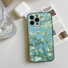 Art Van Gogh Ölgemälde Handyhülle FÜR iPhone 15 14 11 12 Pro 15 16 Plus 13 Pro MAX XR XS Schwarze Weiche Hüllen