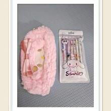 Sanrio 1pc  Plush Lamb Style Pen Bag, Cute & Capacious Cartoon Stationery Pouch, High-Quality Stationery Box/Pencil Case/Cosmetic Bag/School Supply, Back To School Series,Back To School,School Supplies,Pencil Pouch,School Bag - Multicolor - View 10