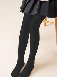 1 Paar Damen Thermoleggings mit hoher Taille und einfarbigem, undurchsichtigem Design, bequem für den täglichen Gebrauch im Herbst/Winter