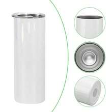 25 Pack 20oz Sublimation Tumbler Blanks Straight Skinny Tumbler Blanks Bulk 20oz For Heat Transfer, Individual Boxed, Double Wall Insulated Tumblers - White - View 4