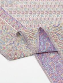 1pc Boho Women's Tassel Jacquard Scarf, Paisley Woven Shawl, Pashmina Stone Pattern Hijab, Pink Series, Various Elegant Patterns, Suitable As Gift, Suitable For Autumn And Winter Daily Outing For Dress - Baby Pink - View 6