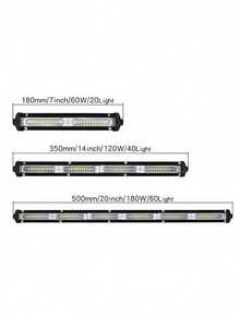 4英寸/7英寸/14英寸/20英寸单排超薄LED灯条，60瓦/120瓦/180瓦，冷白光，网状设计，行车雾灯，适用于轿车、全地形车、SUV、拖拉机、船只 - 彩色 - 查看 8