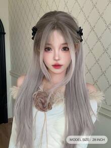 alicegarden Forehead Lace Curly Wig, Mid Cut Style, Multi-Color Long Rolled Wig, 28 Feet Long, Natural And Realistic Wig For Daily Use