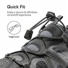 Men's Sandals Closed Toe Outdoor Sport Athletic Hiking Water Beach Comfortable Casual Summer Sandal Shoes - màu đen - Xem 6