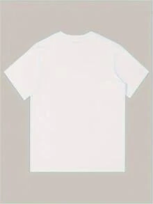 1-Piece "Drumline" Music Themed T-Shirt, 100% Cotton, With Drums Text (Bass, Snare, Quad) And Drum Silhouette Details, Crew Neck Tee For Marching Band Performances And Music Conc - 白色 28 - 查看 2