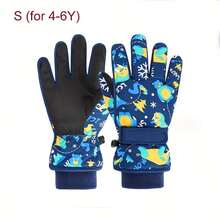 Children's Winter Ski Gloves, Boys' Warm Gloves Thermal Lined To Keep Warm And Play In The Snow, Suitable For Children 4-13 Years Old