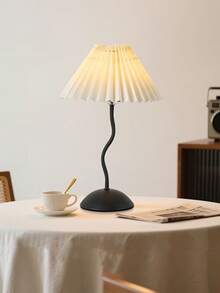 1 件 USB 供电现代复古风格创意装饰灯，适用于卧室床头、书桌、房间装饰 - 百褶燈罩款 - 查看 7