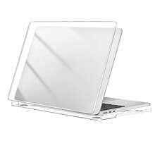 2pcs Compatible With MacBookAirPro Plastic Hard Shell Transparent Crystal Protective Case