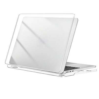 适用于 MacBook Air/Pro 的 2 件装塑料硬质透明保护壳