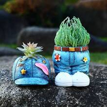 Cowboy Series Resin Ornament Flower Pot European And American Style Flower Pot Pastoral Style Flower Pot Decoration Ornament
