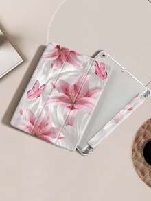 Étui de protection pour iPad avec motif floral de lys léopard, compatible avec iPad Air 4/5 (10,9 pouces), iPad 7/8/9 (10,2 pouces), avec fente intégrée pour crayon, compatible avec Samsung Tab S6 (10,4 pouces), Tab A7 Lite (8,7 pouces), étui de protection dans le style Ins, cadeau idéal pour la rentrée, la Saint-Valentin, le Nouvel An - Multicolore - Voir 7