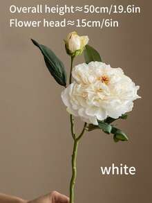 1 pieza, Flor de Rosa Artificial, Flor Simulada de Peonia Francesa, Ornamento de Flor Falsa para Sala de Estar del Hogar, Decoración de Centro de Mesa Comedor con Ramo de Flores Secas, Decoración Floral Chopin