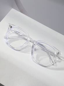1pc/2pcs/3pcs Women Fashion Non-Prescription Glasses Classic Square Frame Rivet Personalized Versatile Minimalist Comfortable Transparent Glasses, Suitable For Daily Use, Computer, Reading, Mobile Phone, Gaming - Clear - View 16