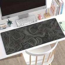 Extended Gaming Mouse Pad - Large Non-Slip Base - Washable With Abstract Design - Great For Esports And Office Use 5 Sizes - Black - View 9