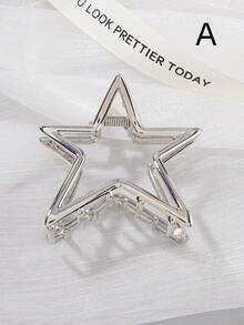 1 Stück süßer und stilvoller fünfzackiger Stern Haarclip, geeignet für Frauen mit dünnem Haar, sternförmiger Haarclip, kann für Hochsteckfrisuren verwendet werden, Haarklammer Haaraccessoire, Y2K Stil Haarclip, Haarclip, Haaraccessoire, Haarklammer, Schüler-Essentials, Herbstmode Haarklammer, Herbst Haarclip, elegantes Winter Haaraccessoire, geeignet für Damen Urlaubsoutfits. - Verschiedenfarbig - Übersicht 4