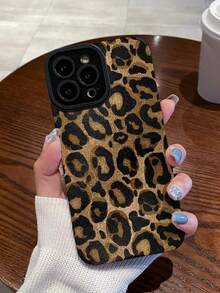 1 carcasă de telefon anti-cădere cu imprimeu leopard creativ, compatibilă cu 11/12/13/14/15/15 Plus/15 Pro/15 Pro Max/ 16/ 16 Plus/ 16 Pro/ 16 Pro Max/7/8/SE/12mini/13mini