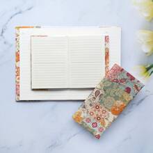 1个A5/A6拼接花卉系列笔记本封面，计划本保护套，日记本保护套，办公文具用品 - 單件 - 查看 6