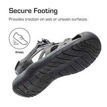 Men's Sandals Closed Toe Outdoor Sport Athletic Hiking Water Beach Comfortable Casual Summer Sandal Shoes - màu đen - Xem 5