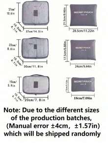 6-1pc Travel Storage Bag Waterproof And Moisture-Proof Clothing Sorting Bag Large Capacity Travel Storage Bag Classified Storage Of 6 Pieces Set It Is A Great Helper For Home And Travel And You Can Leave Anytime You Want So You Don't Have To Worry About Traveling Travel Essentials Holiday Essentials