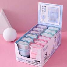 2 in 1 Gomma Multifunzionale con Temperamatite, Gomma per Studenti, Gomma Creativa - Gomma Pulita, Compatta e Pratica, Facile da Pulire, Buona Flessibilità - Temperamatite Portatile a Doppio Foro, Regalo Originale Adatto per Studenti, Forniture Scolastiche, Rientro a Scuola, Regali per le Feste, Forniture per Ufficio, Ideale per Matite, Gomme, Ufficio, Scrittura, Pittura, Lettura