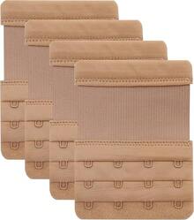 4 Hook Bra Extenders, Soft Stretchy Comfortable Strap Extender - Skin Color - View 12