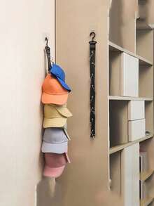 1/2 piezas Soporte de gorra de béisbol, soporte de gorra unisex con ganchos y sujetadores, adecuado para armarios y puertas de gabinetes, estante de almacenamiento de sombreros en la puerta y la pared, adecuado para amantes de las gorras de béisbol para almacenar y mostrar en el armario. Dormitorio, organizador, almacenamiento en el hogar, camiseta blanca para mujer, pantalones negros para mujer, ropa de invierno para damas, vestido