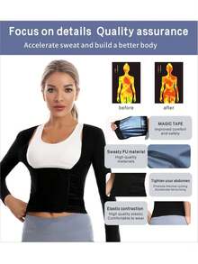 Women Wearing Sauna Vests, Sportswear, Fat-Burning Women For Weight Loss (In Various Sizes), Waist Vests For Fitness And Body Shaping, Women's Corsets, Fixed Waist-Sealing Styles For Running, Fat-Burning And Sweating - 黑粉 - 查看 8