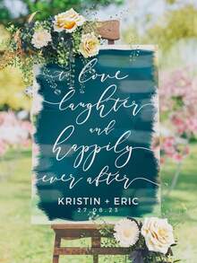 Individuelle Hochzeit Willkommens-Schilder und Weihnachts-Aufkleber | Personalisierte Namen - für Spiegel, Acryl-Tafeln, Kartons - Hochzeit Spiegel Aufkleber