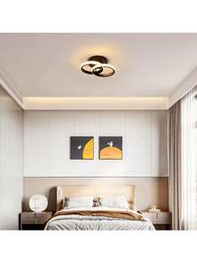 إضاءة سقف LED حديثة، جهاز إضاءة ديكور المنزل، مصباح سقف بسيط، تصميم قوس أنيق، مصباح سقف بسيط، إضاءة ديكورية، أبيض دافئ/أبيض بارد 2700-3500 كلفن/5500-6000 كلفن، إضاءة سقف من الألومنيوم/السيليكون، أسود/أبيض، مصباح سقف LED، ضوء أبيض/ضوء دافئ