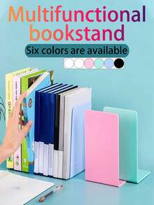 2/1 pieza Soporte de libros de escritorio, Soporte de libros multifuncional, Estantería de libros a prueba de terremotos, Estantería de libros portátil, Acrílico, Organizador de libros, Compartimento independiente, Apertura grande, Adecuado para dormitorio, sala de estar, escuela, dormitorio, escritorio de oficina, papelería, documentos, cocina, baño, regalo de cumpleaños, regalo de Navidad, regalo de Halloween, regalo para compañeros de clase