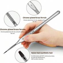 ND Detail Paint Brush Set 15 PC Miniature Painting Brushes Kit Small Fine Paint Brush Set For Acrylic Enamel Watercolor Oil Model Painting - Bạc - Xem 3