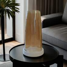 1pc Elegant Solid Color Glass Vase With Tray, Suitable For Home And Office Decor - Multifunctional Cylindrical Design, Fits Living Room, Bedroom, Study - Perfect For Fresh Flower And Floral Arrangements Home Decor Room Decor Flower Vase