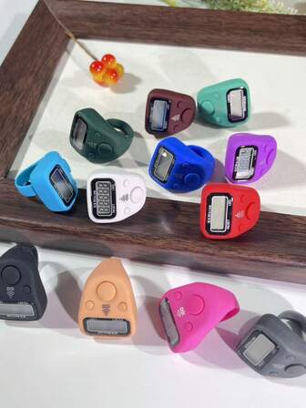 Large Capacity Battery Painted LED Night Light Digital Counter, Ring Finger Counter, Suitable For Outdoor Sports, Ramadan Activities, Small Gifts